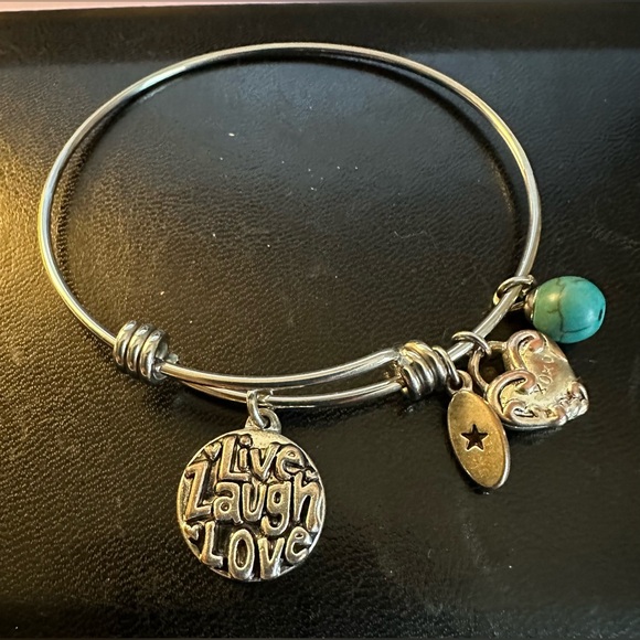 Macy’s Unwritten Silver Bangle Bracelet - Picture 1 of 8